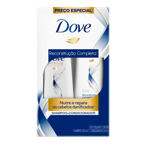 KIT DOVE SHAMP 400ML + COND 200ML RECONSTRUCAO