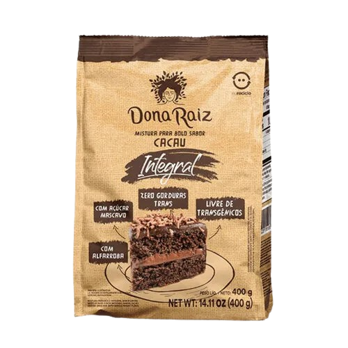 MIST BOLO DONA RAIZ 400GR CACAU INTEGRAL SOMENTE LOJA 02