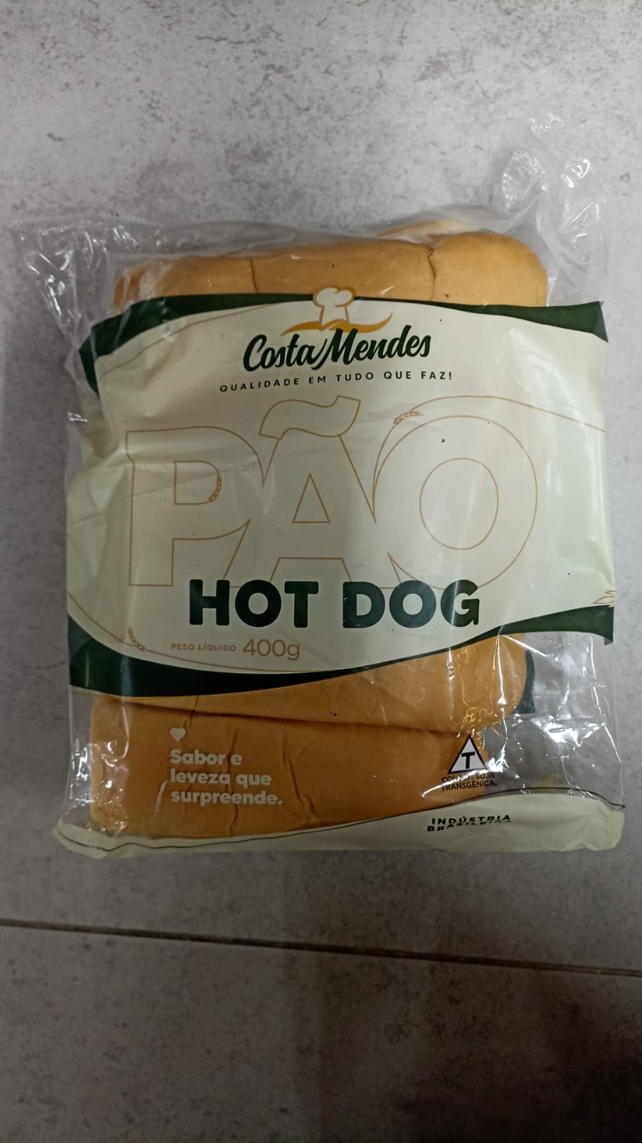 PAO HOT DOG COSTA MENDES 400G