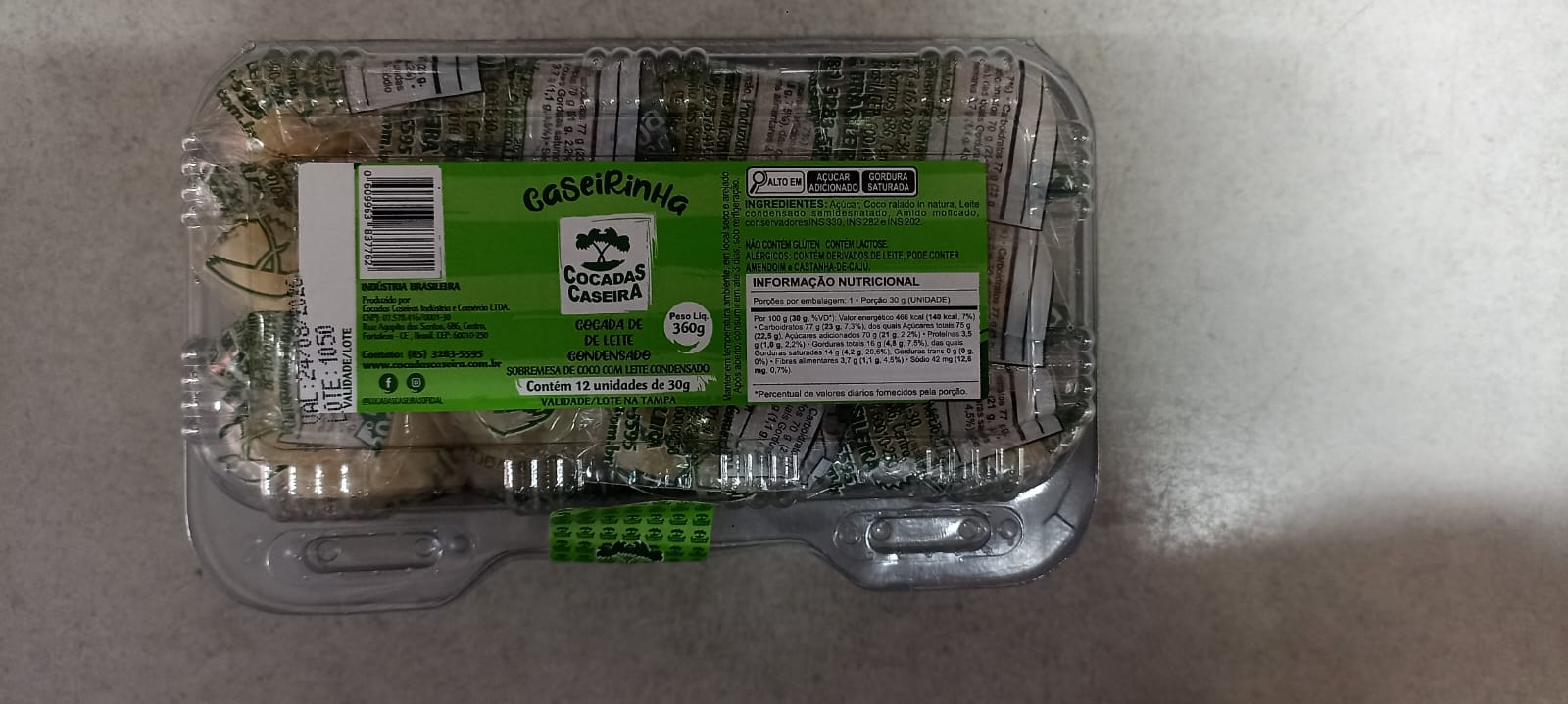 CASEIRINHA COCADAS CASEIRA 360G LEITE CO