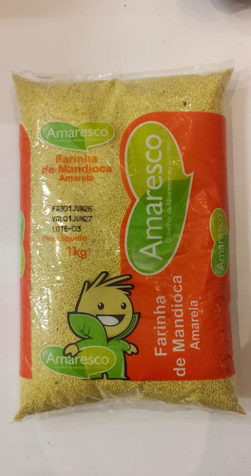 FARINHA DE MANDIOCA AMARESCO 1KG AMARELA