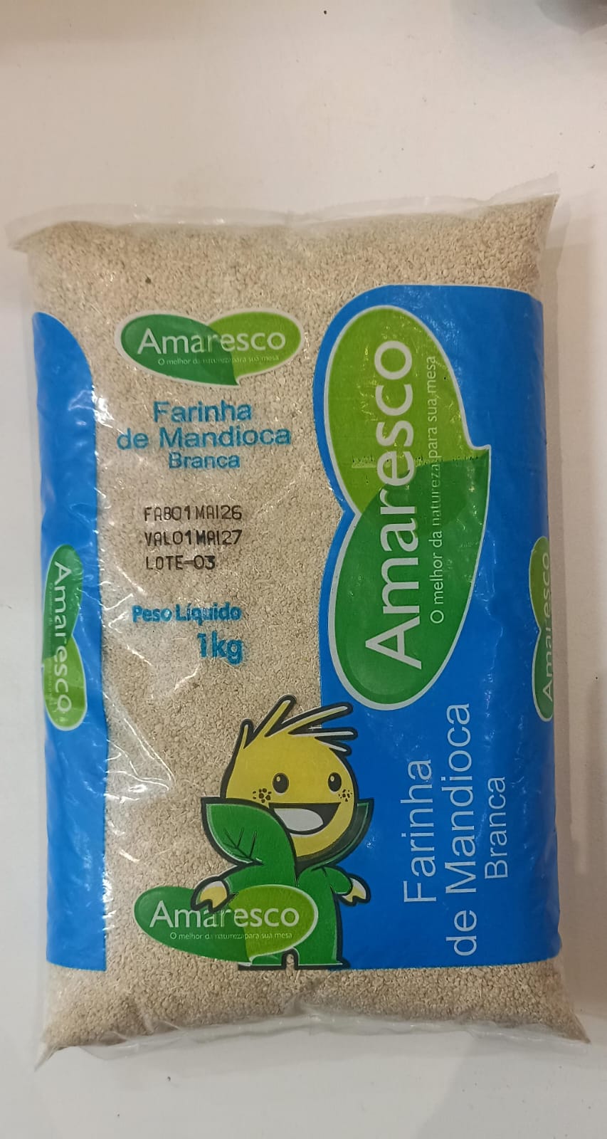 FARINHA DE MANDIOCA AMARESCO 1KG BRANCA