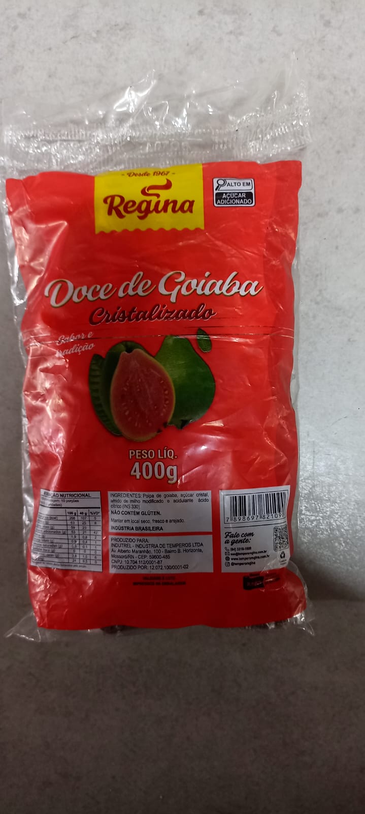 DOCE SACO REGINA 400G GOIABA CRISTAL