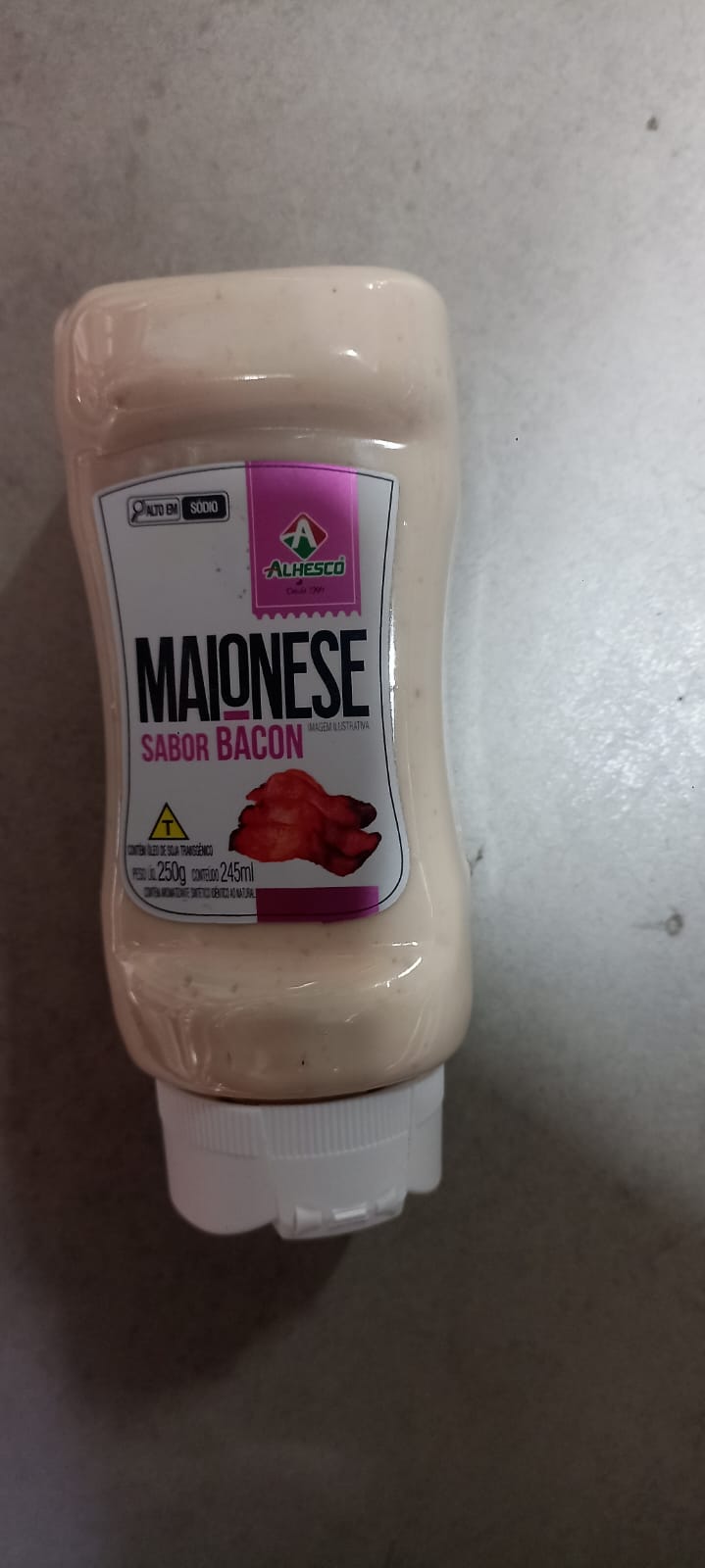 MAIONESE ALHESCO 250G C/BACON
