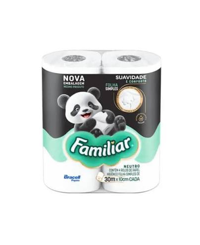 PAPEL HIGIENICO FAMILIAR 30M C/4UND NEUT