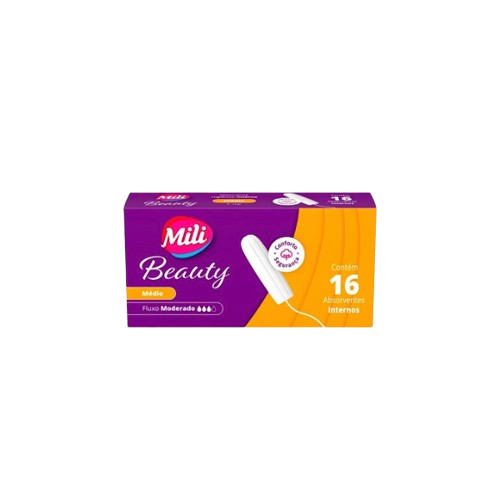 Absorvente Interno Mili Beauty Médio C/16