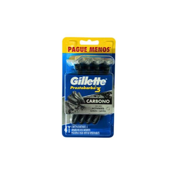 Apar Barbear Gillette Prestobarba 3 C/4