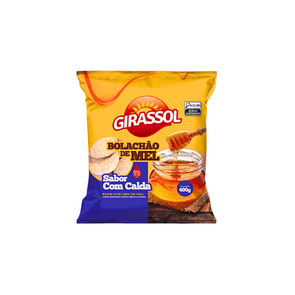 Biscoito Bolachão De Mel Girassol Com Calda 400g