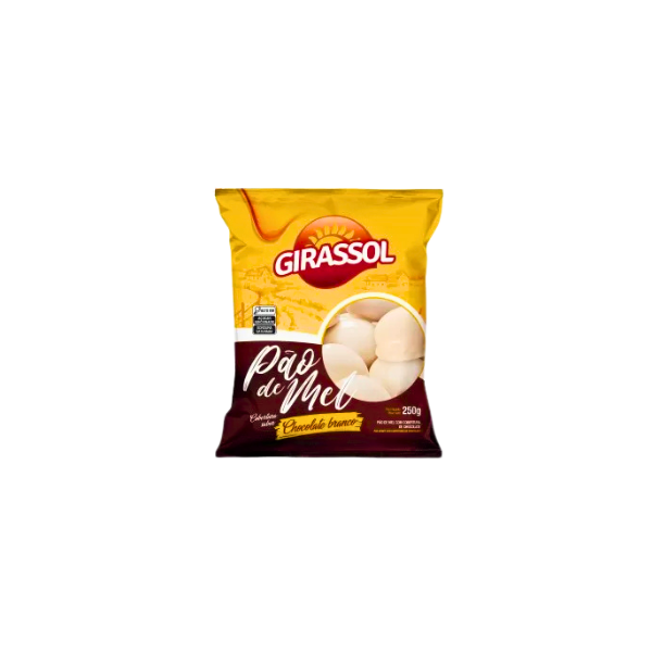 Biscoito Pão De Mel Girassol Cobertura Chocolate Branco 250g