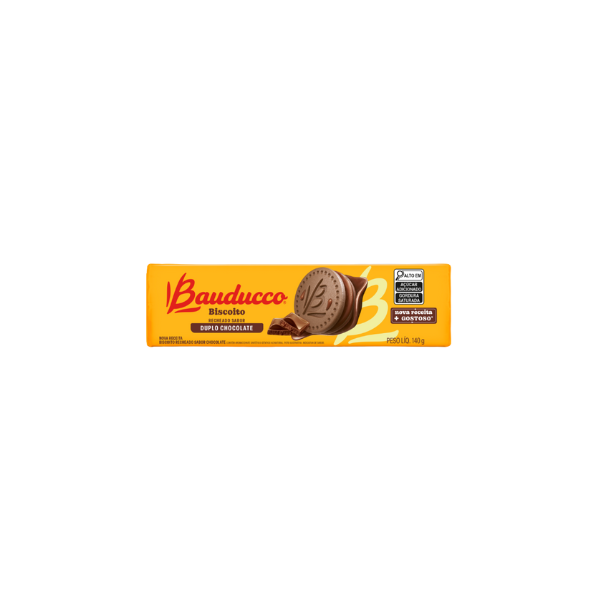 Biscoito Recheado Bauducco Duplo Chocolate 140g
