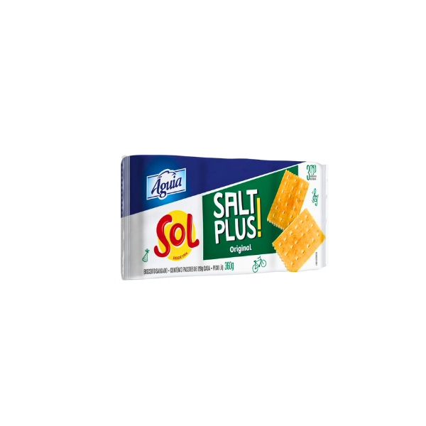 Biscoito Salt Plus Sol Original 360g
