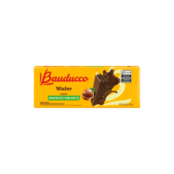 Biscoito Wafer Bauducco Chocolate com Avelã 140g