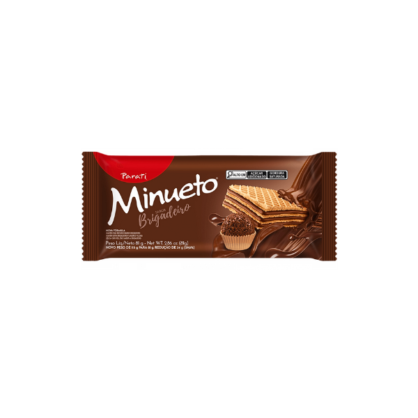 Biscoito Wafer Minueto Brigadeiro 81g