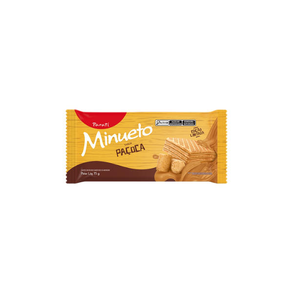 Biscoito Wafer Minueto Paçoca 73g