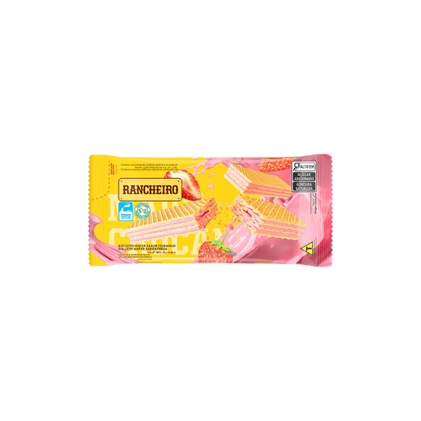 Biscoito Wafer Rancheiro Morango 78g