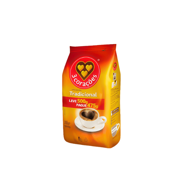 Café 3 Corações Tradicional Lv500g Pg475g