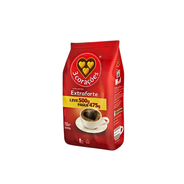 Cafe Almofada Pct 3 Coracoes Lv500g Pg475g