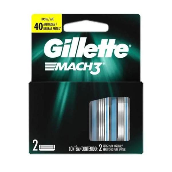 Carga Apar Barbear Mach3 Gillette C/ 2