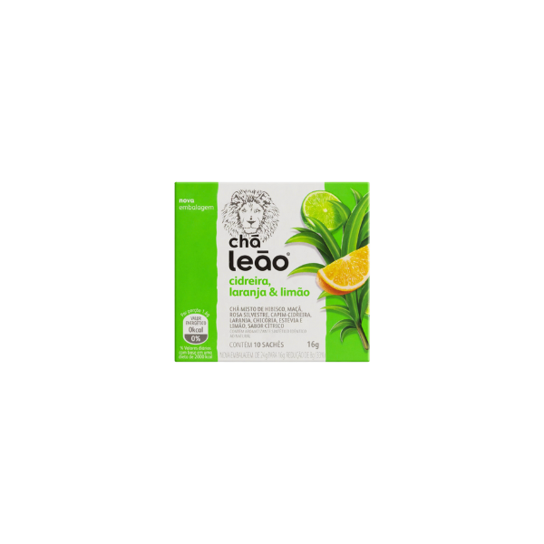 Chá Leão Cidreira, Laranja e Limão c/10 16g