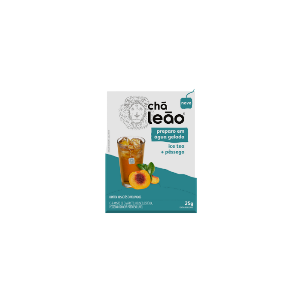 Chá Leão Gelado Ice Tea + Pêssego c/10 25g