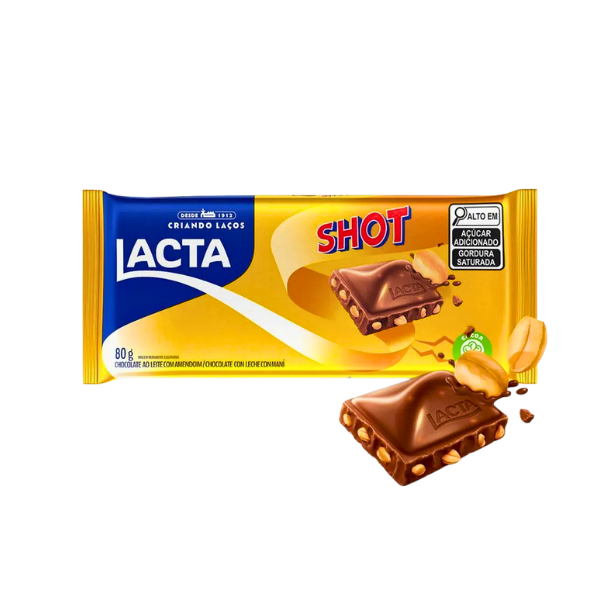 Choc Barra Lacta Shot 80g