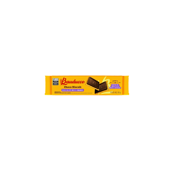 Chocobiscuit Bauducco Chocolate Meio Amargo 80 g