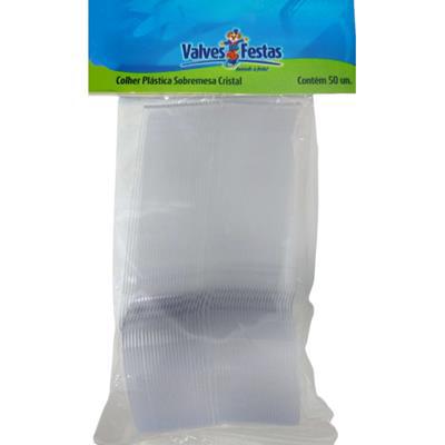 Colher Plastica Sobremesa C/50 Valves Festas