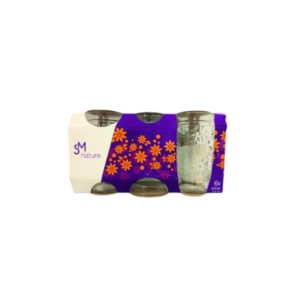 Conjunto Copo de Vidro Cristalino Nature Nadir  C/6