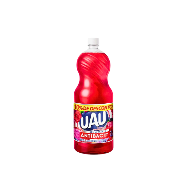 Desinfetante UAU Antibac Flores e Frutas Vermelhas 2l