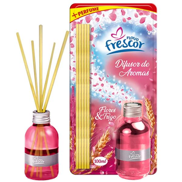 Difusor Aroma Novo Frescor 100ml Flores e Trigo