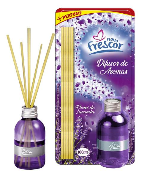 Difusor Aroma Novo Frescor 100ml Flores de Lavanda