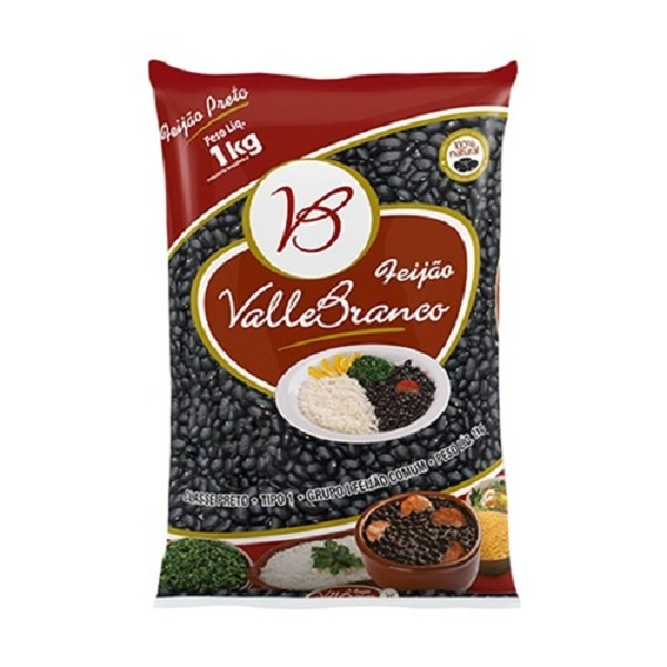 Feijao Preto Valle Branco 1kg