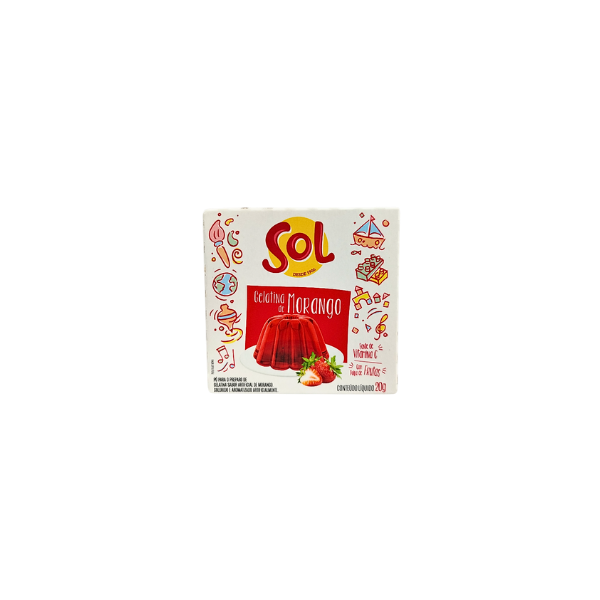 Gelatina em Pó Sol Morango 20g
