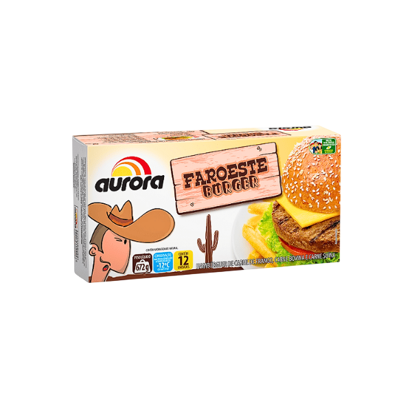 Hamburguer Aurora Faroeste Burguer 672g