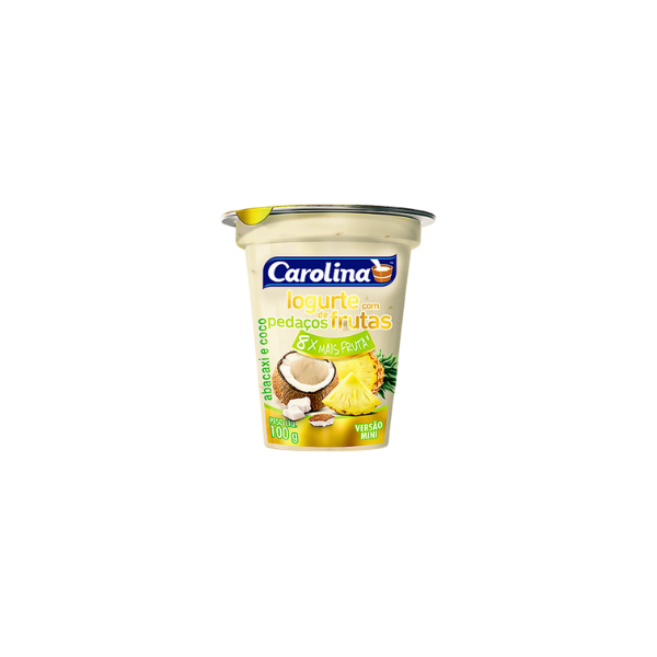 Iogurte Carolina Abacaxi e Coco 100g