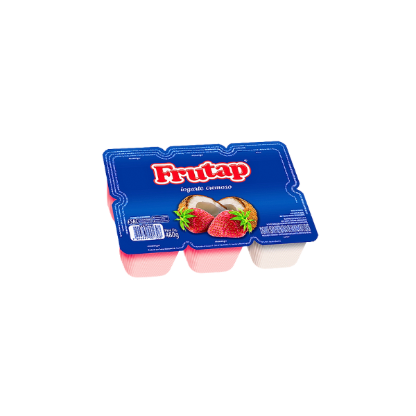 Iogurte Frutap Bandeja Morango e Coco 480g C/6