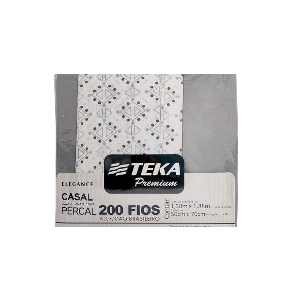 Jogo Lençol Casal 1 lençol e 2 Fronhas Teka C/3pc
