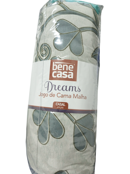 Jogo Lencol Malha Dreams Bene Casa C/3pcs