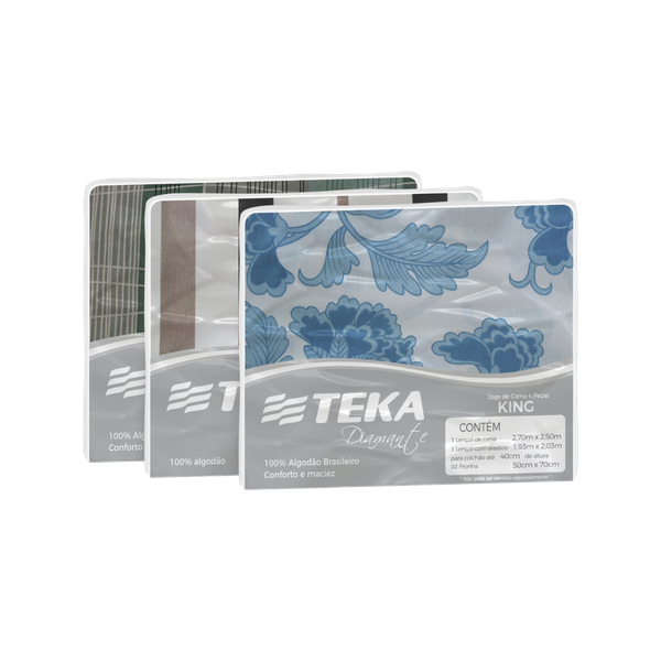 Jogo Lençol Teka Com 3 peças