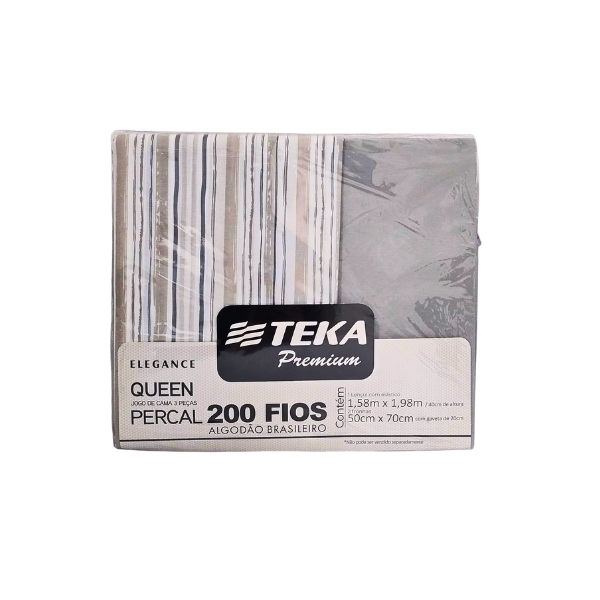 Jogo Queen Lençol+ 2 fronhas Teka C/3pc