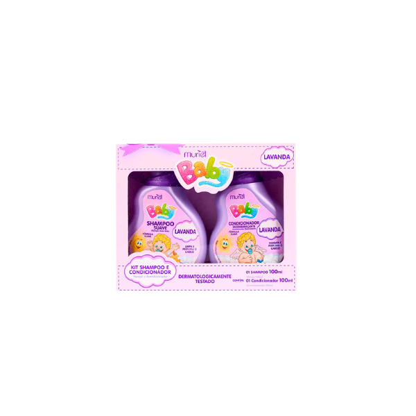 Kit Infantil Shampoo + Condicionador Baby Muriel Lavanda