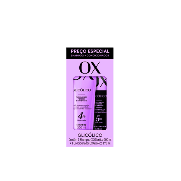 Kit Ox Shampoo 200ml + Condicionador 170ml Glicólico