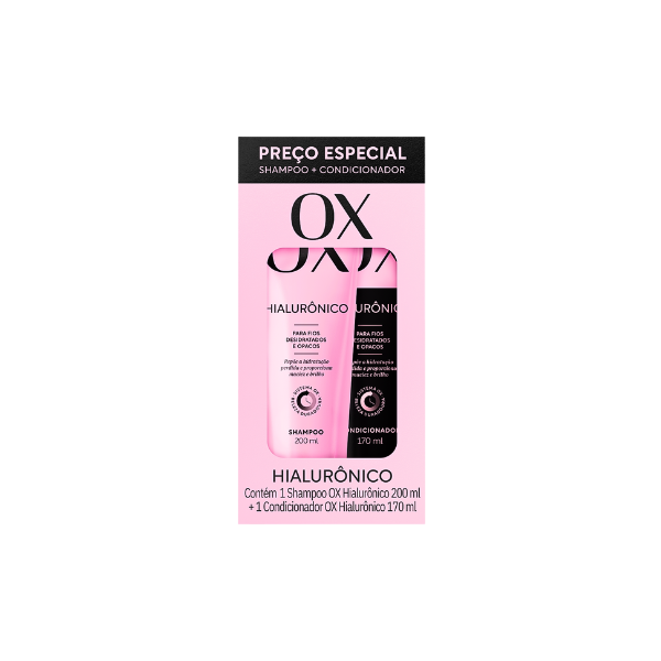 Kit Ox Shampoo 200ml + Condicionador 170ml Hialurônico