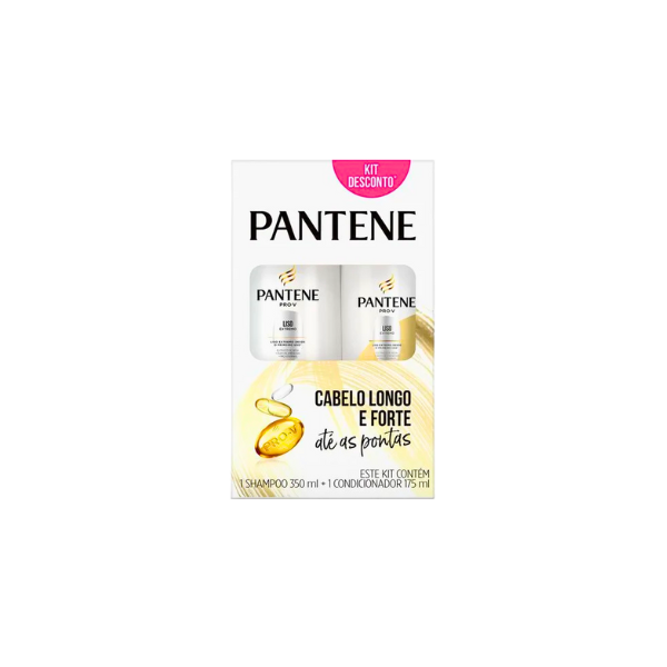 Kit Pantene Shampoo 350ml + Condicionador 175ml Liso Extremo