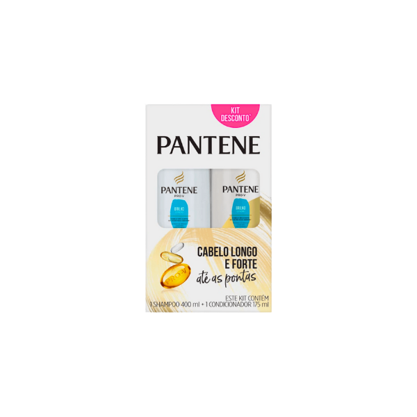 Kit Pantene Shampoo 400ml + Condicionador 175ml Brilho Extremo