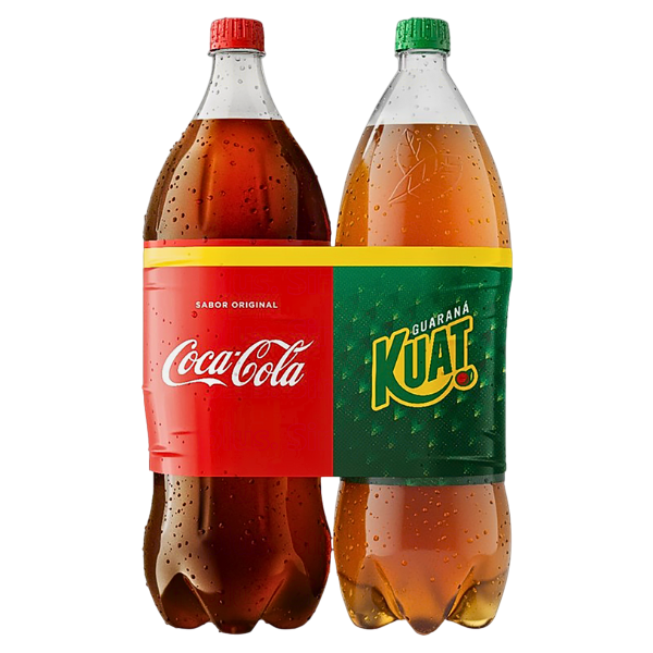 Kit Refrigerante Coca Cola 2l + Kuat 2l