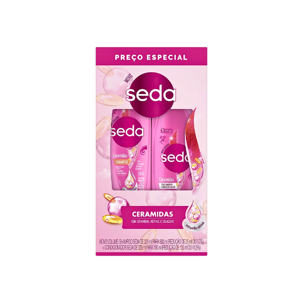 Kit Shampoo 300ml + Condicionador 190 ml Seda Ceramidas