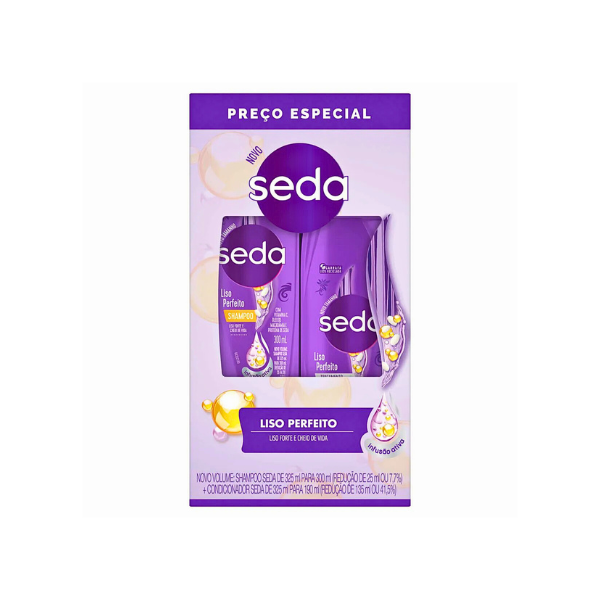 Kit Shampoo 300ml + Condicionador 190ml Seda Liso Perfeito