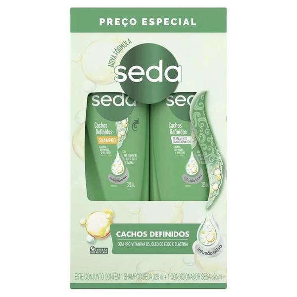 Kit Shampoo 325ml + Condicionador 325ml Seda Cachos Definidos