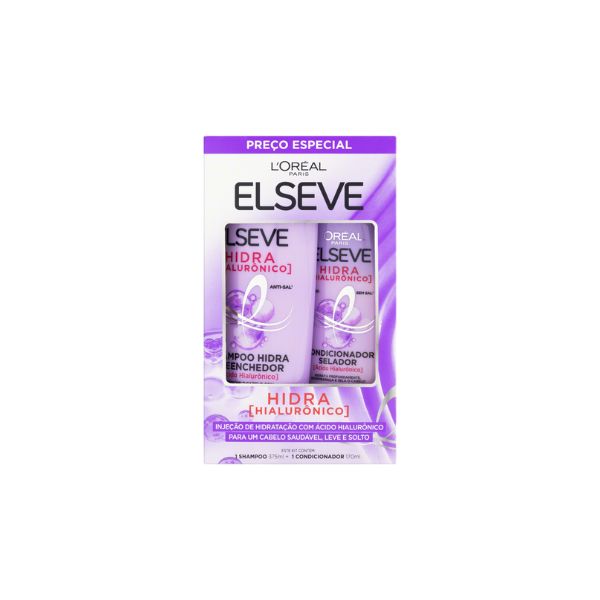 Kit Shampoo 375ml + Condicionador 170ml Elseve Hialurônico